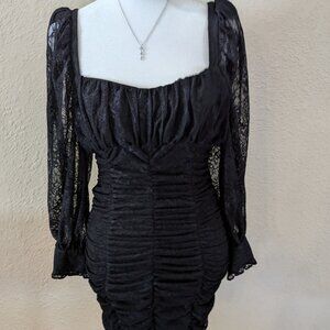 ZABA black lace evening dress, size small